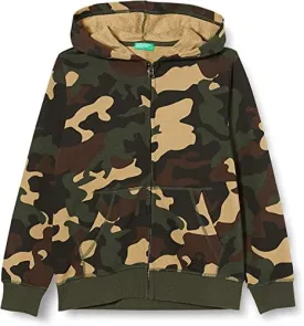 Kids Zip-Through Jacket - army colored (logo down)