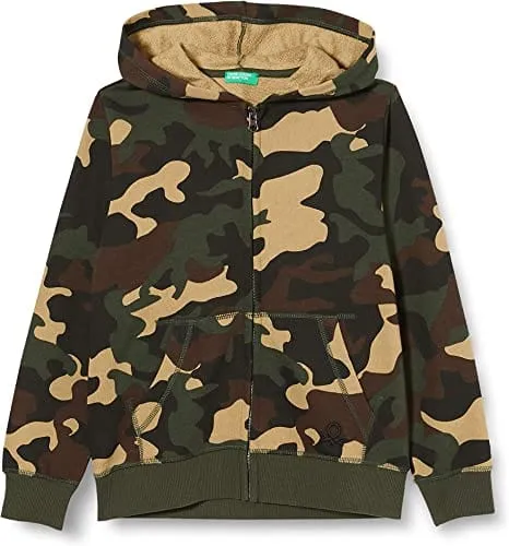 Kids Zip-Through Jacket - army colored (logo down)