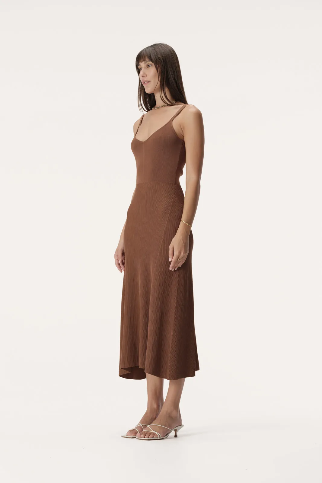 Leonie Knit Dress Tan