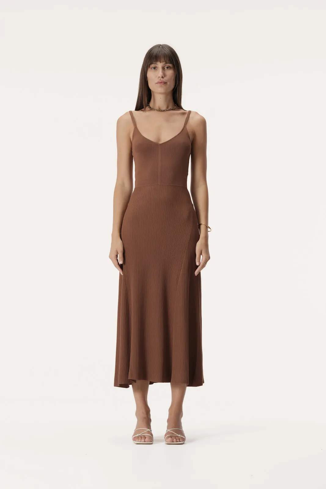 Leonie Knit Dress Tan