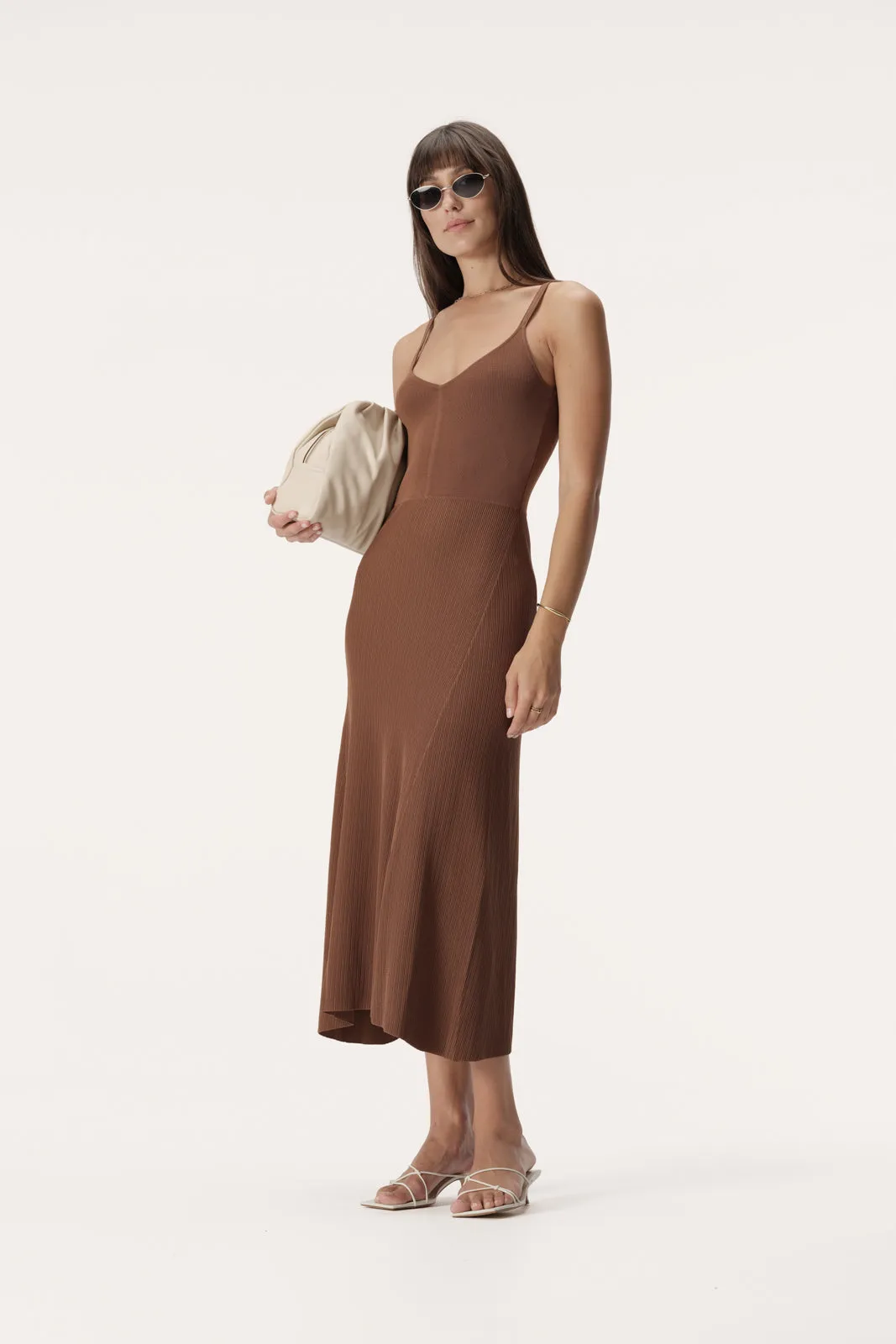 Leonie Knit Dress Tan