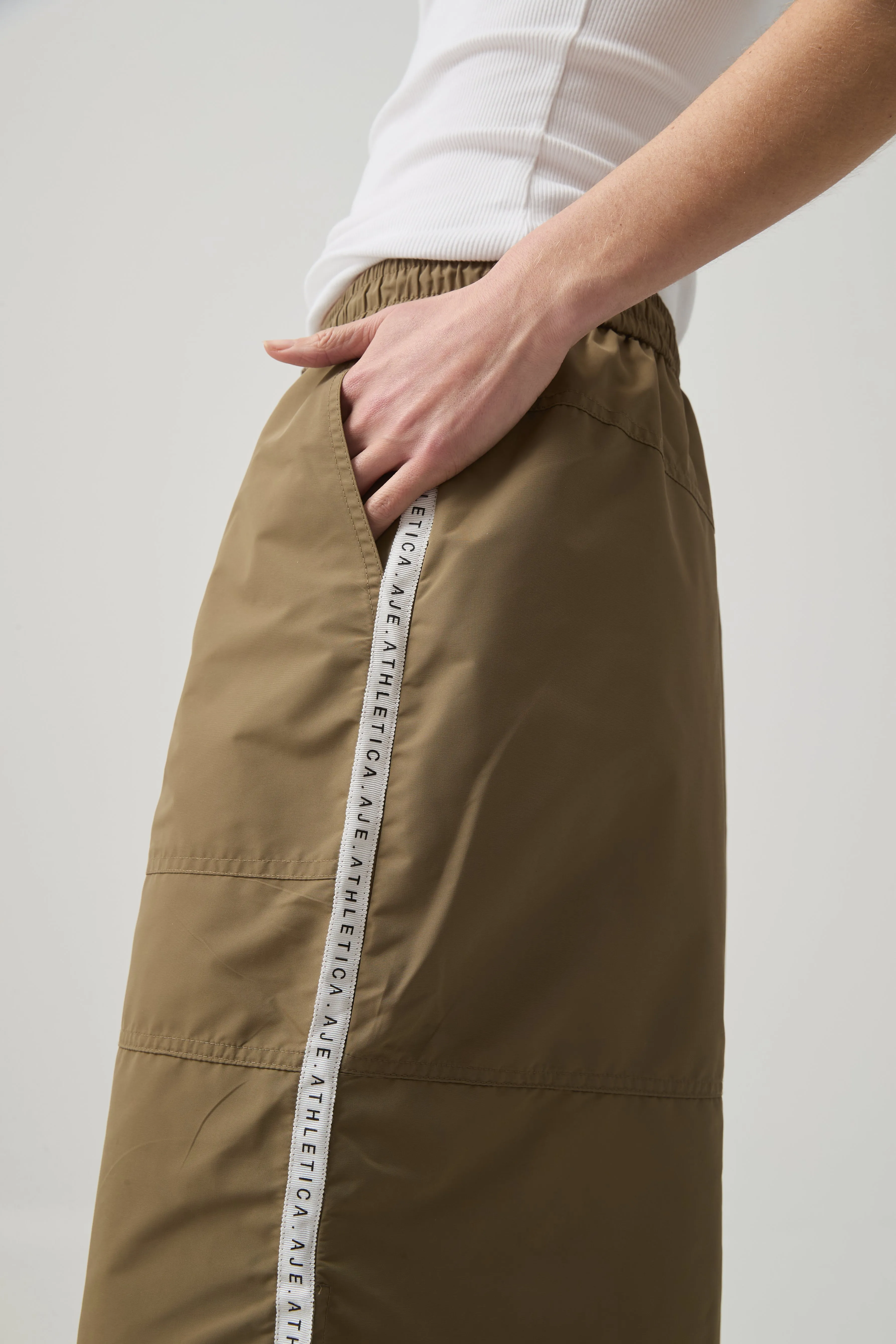 Logo Tape Spray Midi Skirt 647