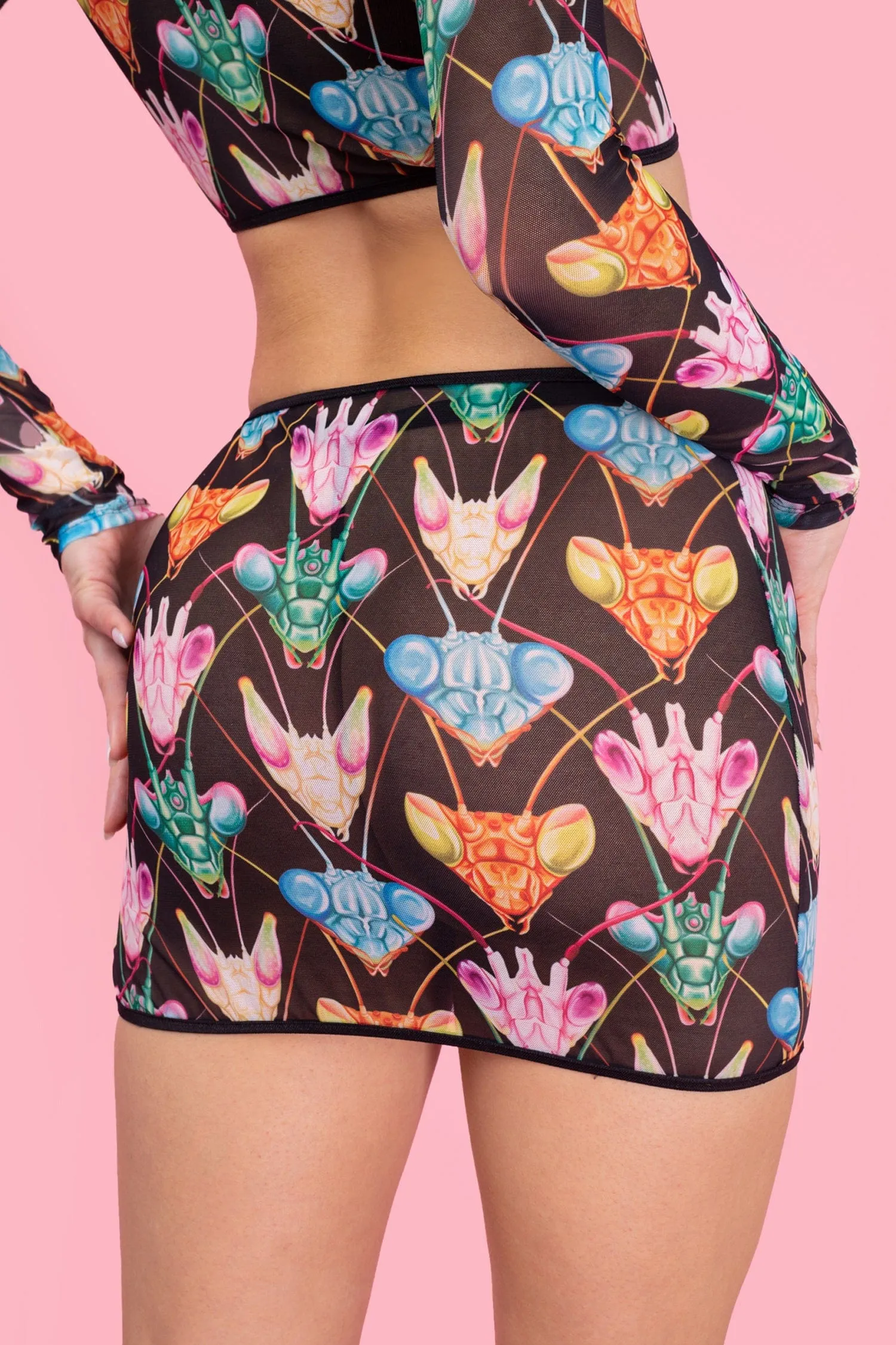 Maneater Mesh Cutout Skirt