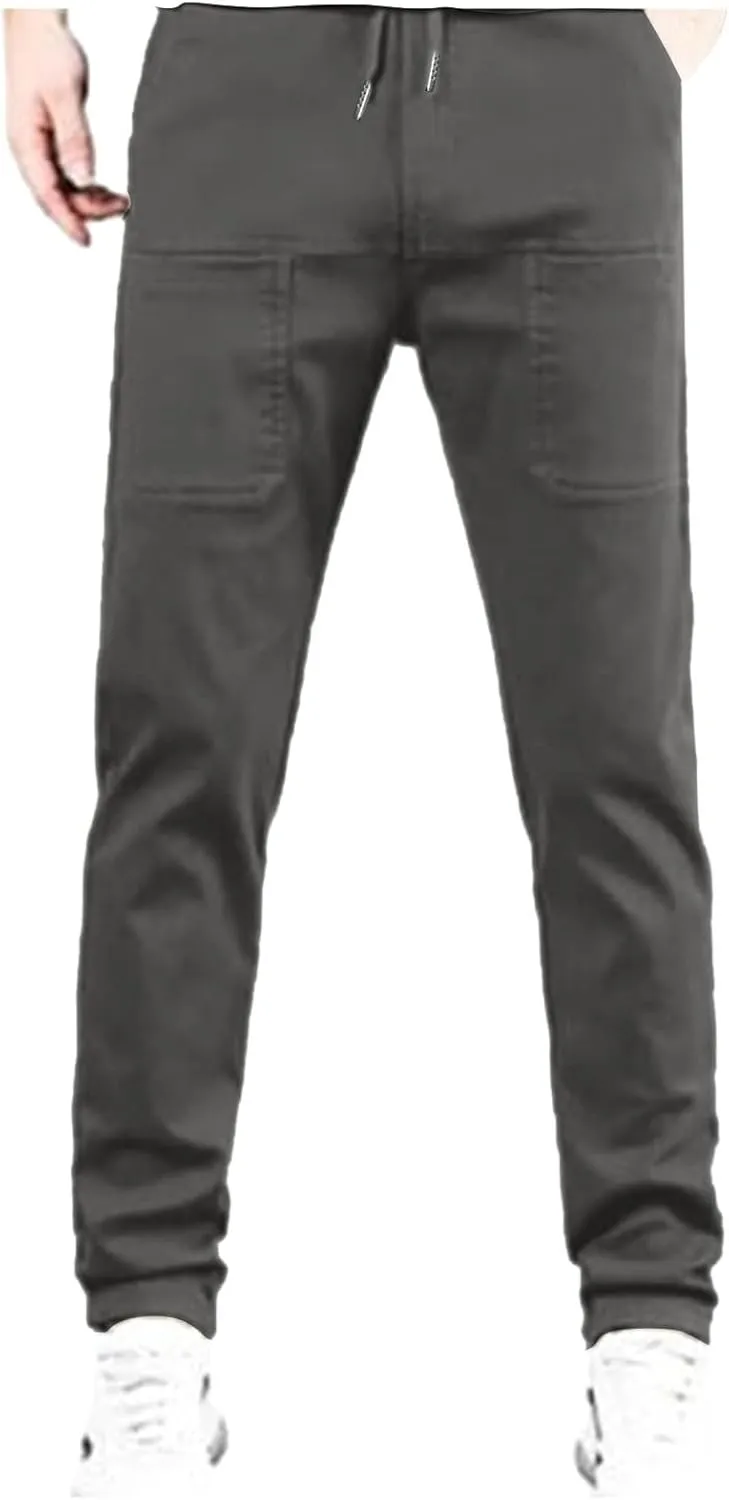 Mencomfy Cargo Pants for Men, Multipants - High Stretch Multi Pocket Durable Cargo Pants Comfort Fit Waterproof Cargos Pant