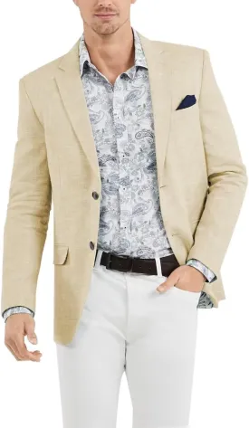 Mens Linen Suit Blazer for Men Casual Linen Suits for Men Lightweight Summer Linen Blazers for Wedding