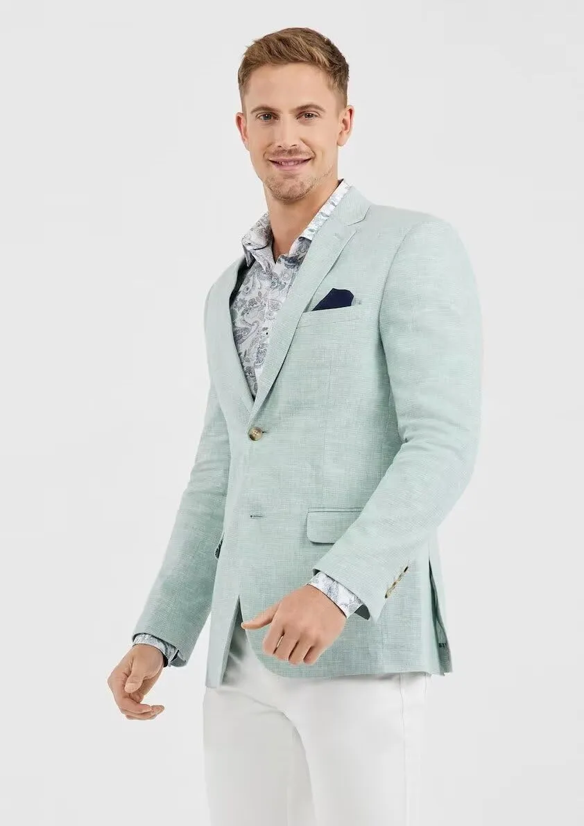 Mens Linen Suit Blazer for Men Casual Linen Suits for Men Lightweight Summer Linen Blazers for Wedding