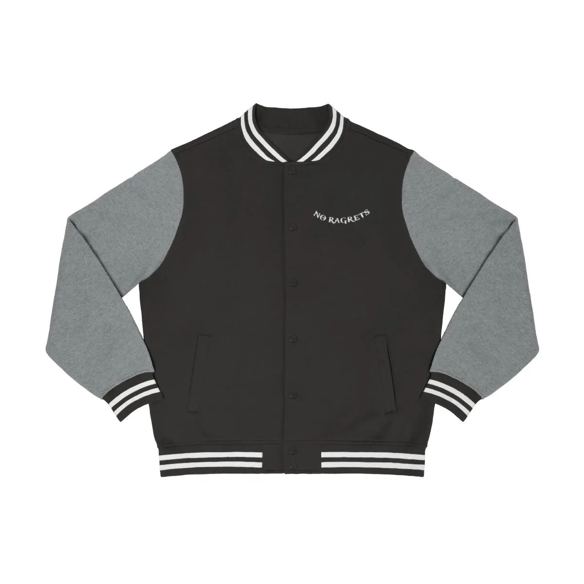 No Ragrets Men's Varsity Jock Jacket
