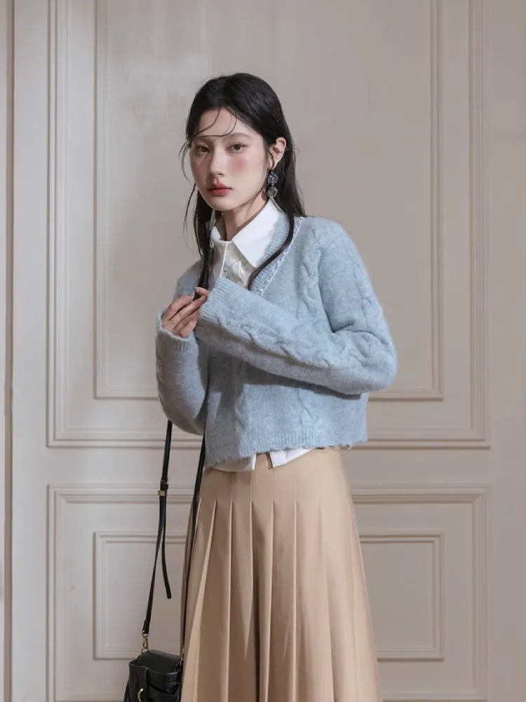 Patchwork pullover sweater【s0000007216】