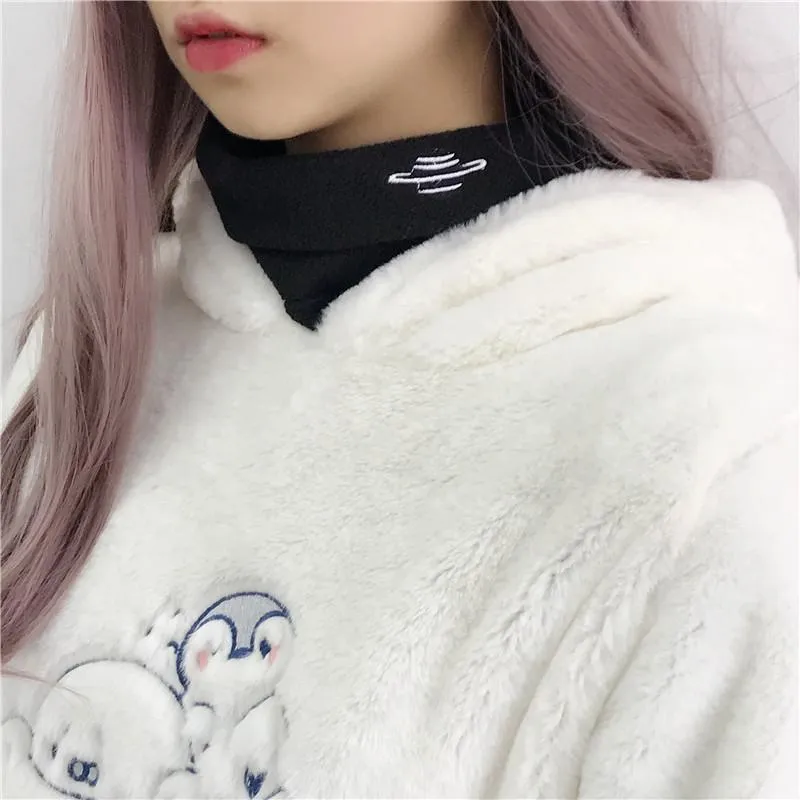 Planet Embroidered Turtleneck Sweatshirt