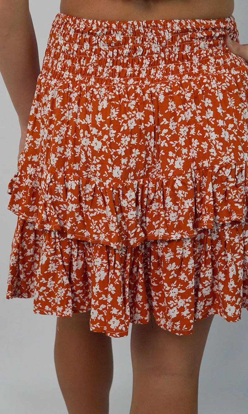 Rayon Skirt Havana Microflower, More Colours