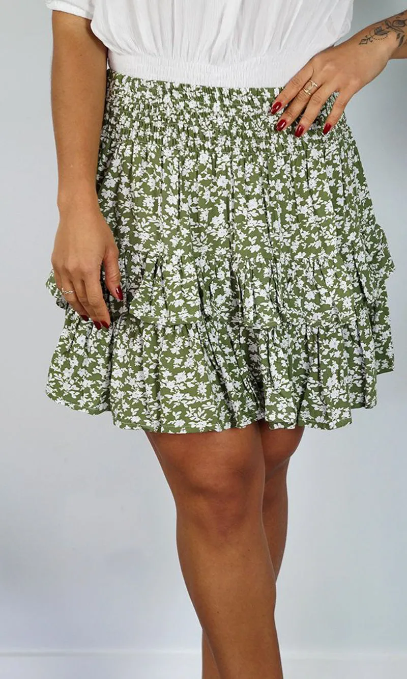 Rayon Skirt Havana Microflower, More Colours