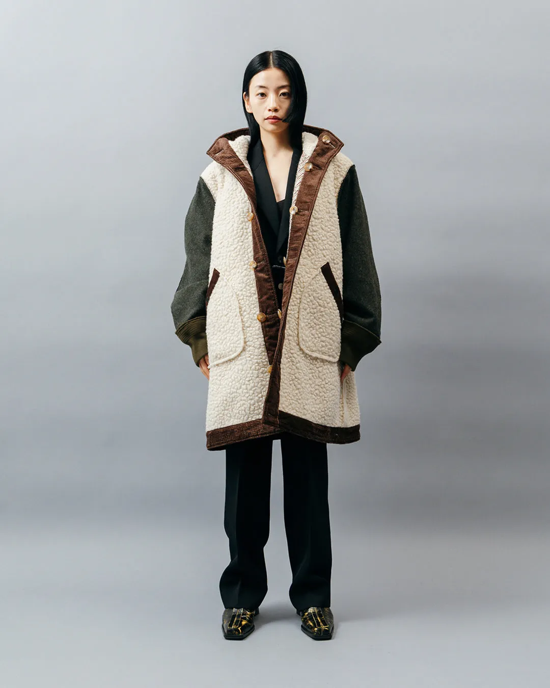 REVERSIBLE LINER HOODED COAT .10【FOREST】