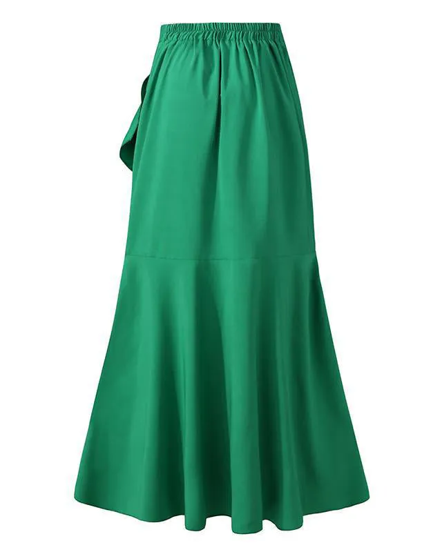 Ruffled Hips High Waist Sexy Irregular Skirt
