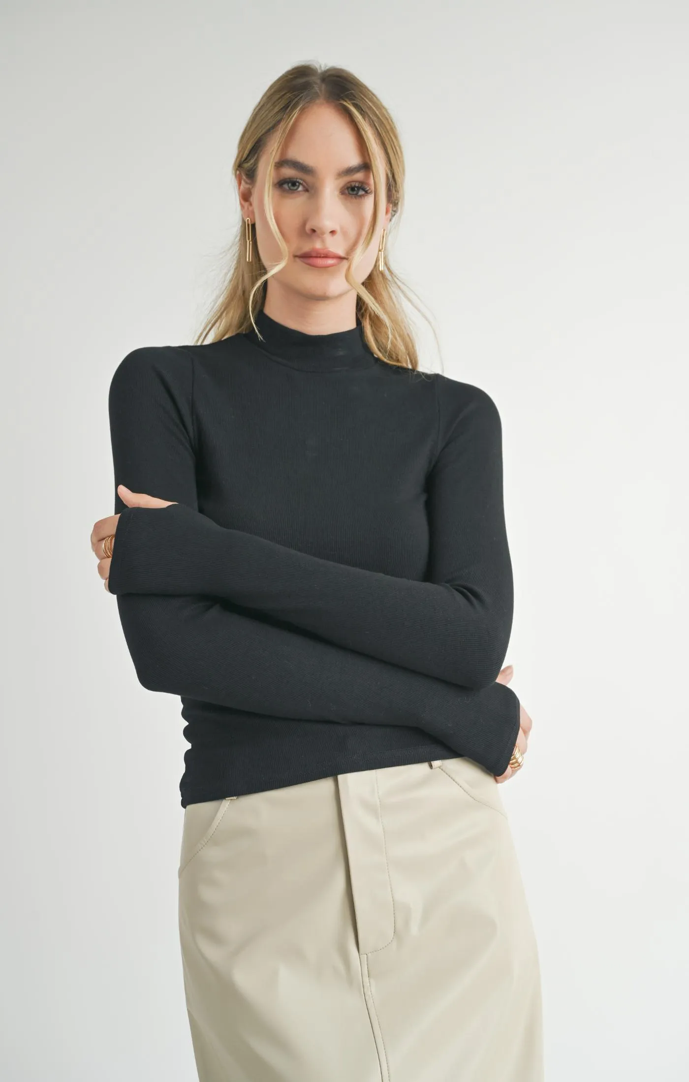 Sadie And Sage Ronan Turtleneck Knit Top