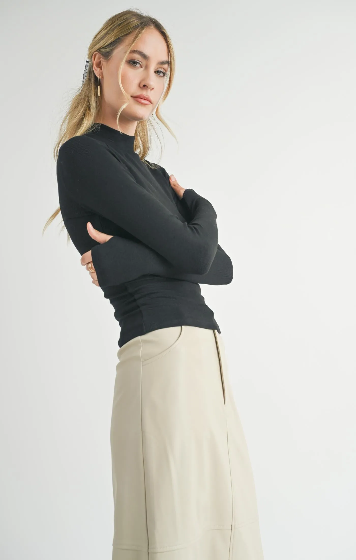 Sadie And Sage Ronan Turtleneck Knit Top
