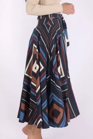 SANDY SKIRT (BROWN MULTI)