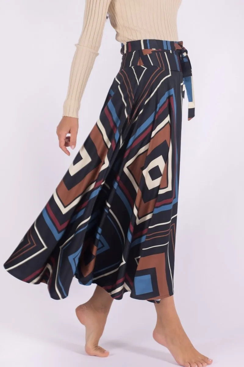 SANDY SKIRT (BROWN MULTI)