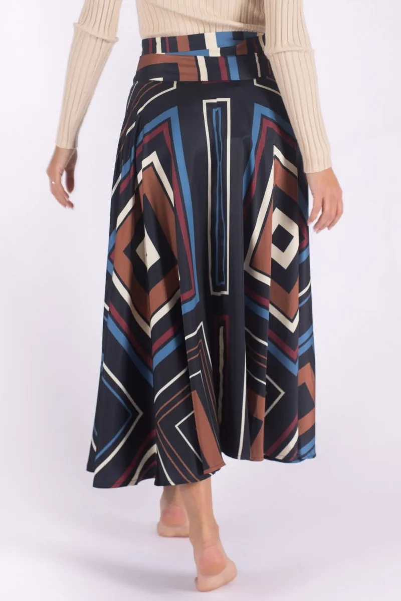 SANDY SKIRT (BROWN MULTI)