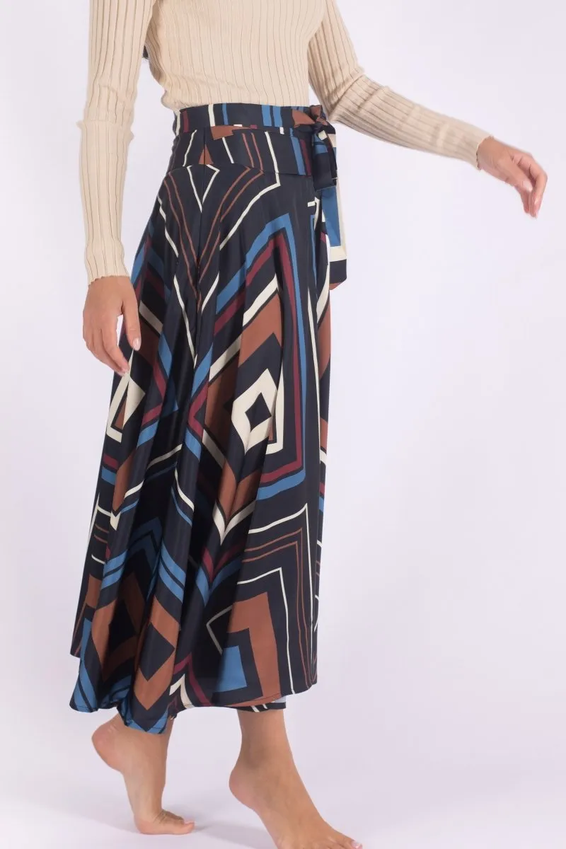 SANDY SKIRT (BROWN MULTI)