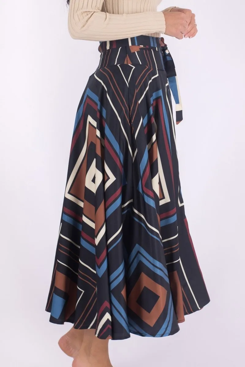 SANDY SKIRT (BROWN MULTI)