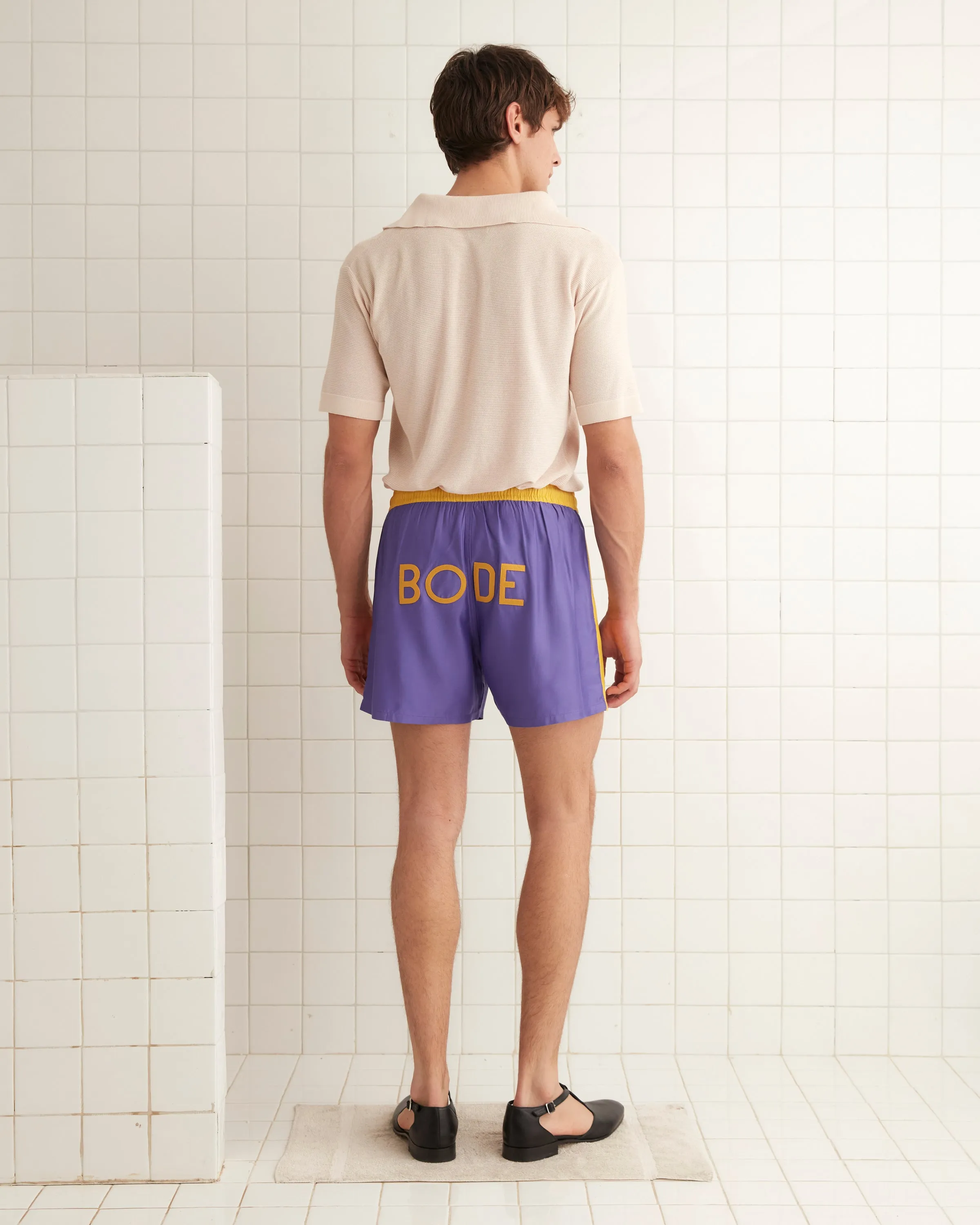 Satin Field Shorts - Purple