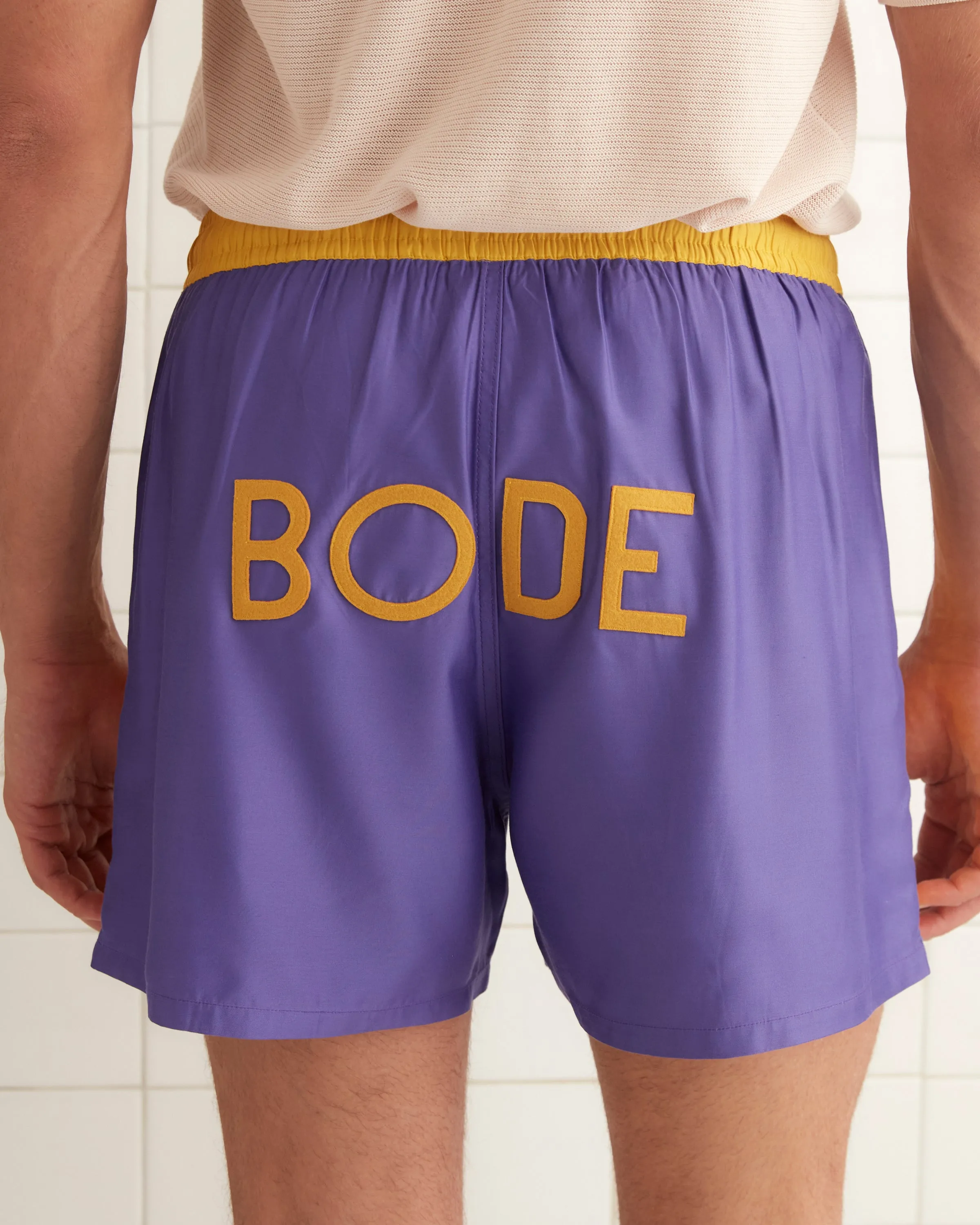 Satin Field Shorts - Purple