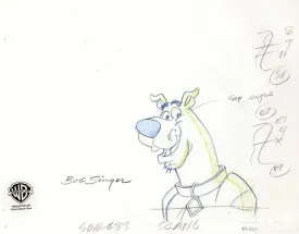 Scooby-Doo Original Production Drawing: Scooby