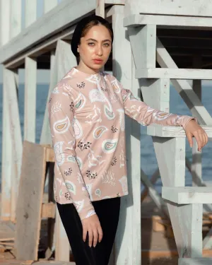 Short Swim Top | Paisley-Pink