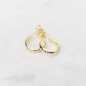 Small Finely Hammered Hoops