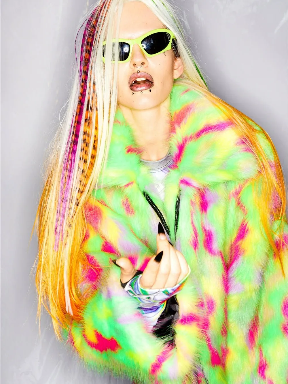 Street Loose Faux Fur Coat & Hat【s0000000233】