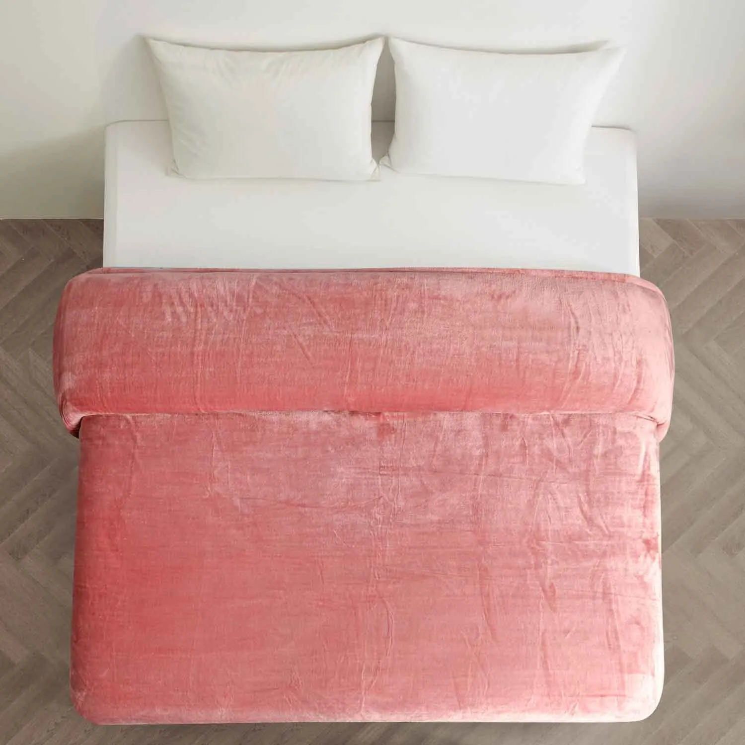 Supersoft 310 gsm Snuggly AC Fleece Blanket Dusky Rose