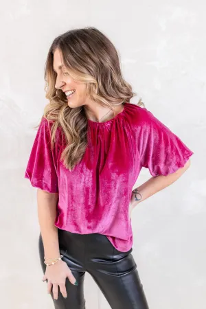 The Eliana Velvet Top