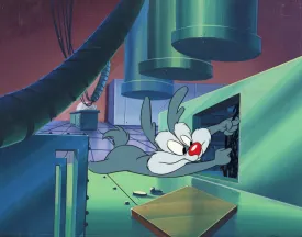 Tiny Toons Original Production Cel on Original Hand-Painted Production Background: Calamity