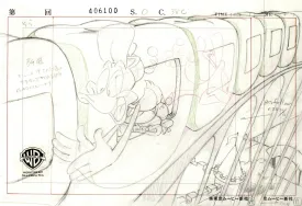 Tiny Toons Original Production Drawing: Plucky Duck and Hamton