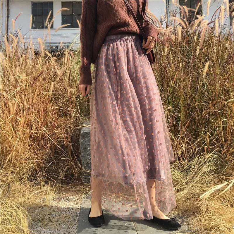 Vintage Multi-layered High-waist Skirt