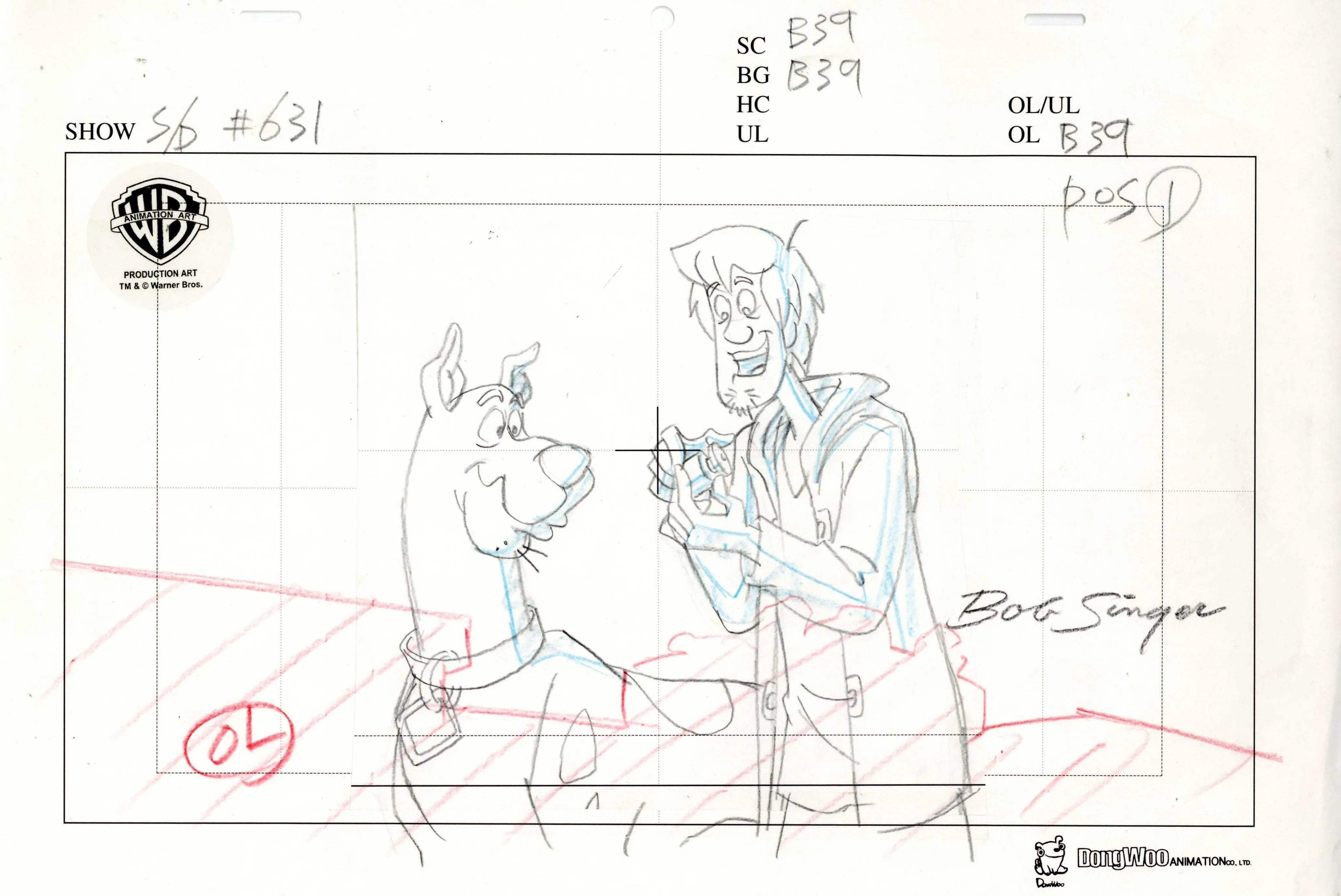 What's New Scooby-Doo? Original Production Drawing: Scooby and Shaggy