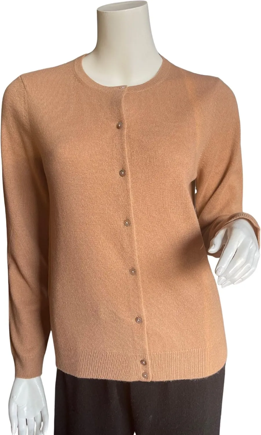 Women's 100% Cashmere Button Front Long Sleeve Cardigan Sweater. Comfort, Luxury, and Insulation, Soft Silky Texture