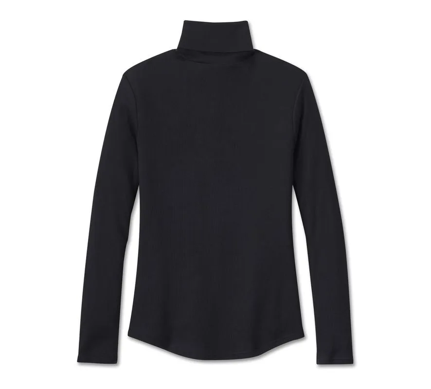 Women's Superstar Milwaukee Rib Turtleneck - Black Beauty