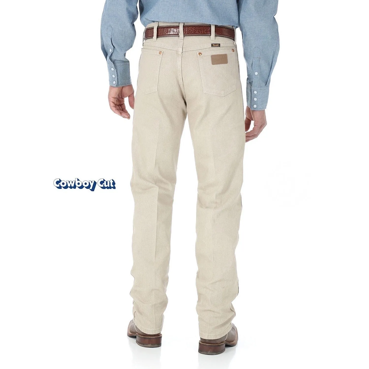 Wrangler Men's Original Fit Jean Prewashed Tan